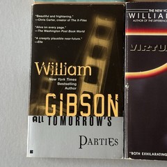 6 William Gibson book lot PB Cyberpunk Neuromancer, Count Zero, Idoru, Mona Lisa