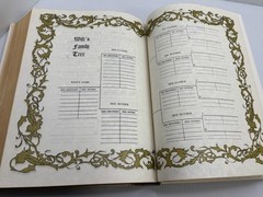 Vintage Large Holy Bible King James Version White Gold Gilt Page Edges