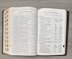 Unmarked 1971 KJV Dickson New Analytical Indexed Bible; Black Leather Thumb Tabs