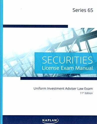 Kaplan Series 65 License Exam Manual, – Paperback, by Kaplan Inc – Very Good o