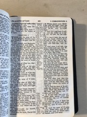 Holy Bible KJV Collins Black Leather References Red Letter Vintage