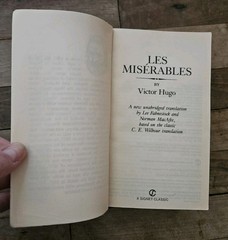 1987. Les Miserables By Victor Hugo Penguin Signet Classic Paperback Translated