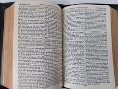 HOLY BIBLE KJV Self Pronouncing 1950’s National Bible Press Genuine Leather VTG