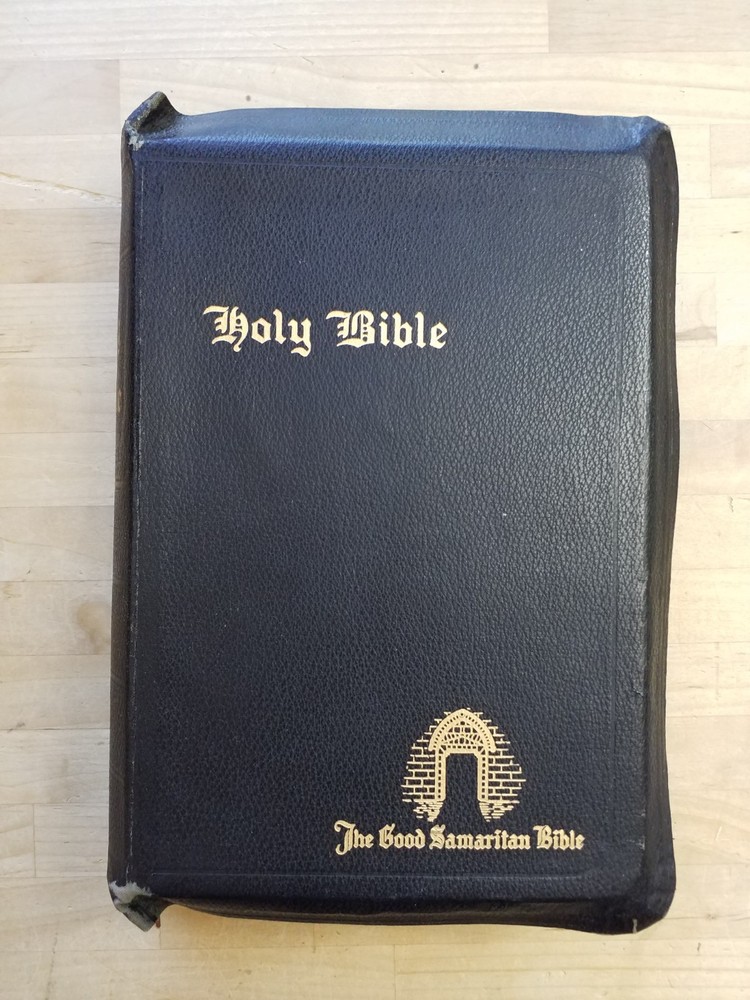 The Illuminated Bible 1941 Indexed KJV Columbia Educational Book Vintage Leather