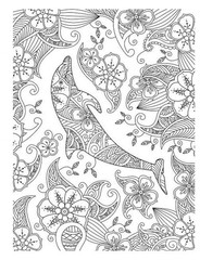 Best Dolphin Coloring Book Save the Planet Series 108 Pages 8.5 x 11 For all age