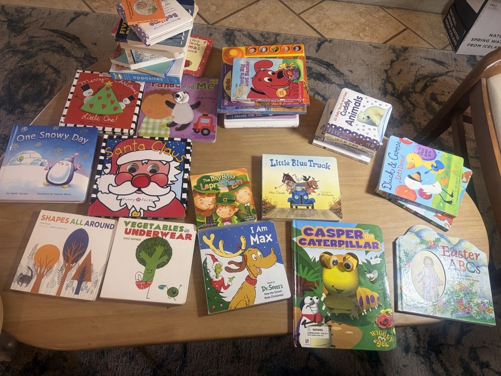 35 Children Board Hardcover Books Lot Toddler Baby Preschool Daycare Kids Mix VG