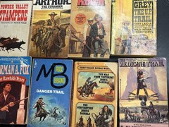 50+ WESTERN Book Lot Classic Cowboy Action ZANE GREY BRAND KELTON Vintage
