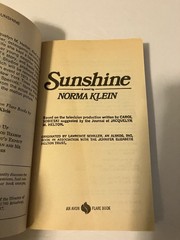 SUNSHINE NORMA KLEIN PB 1ST AVON FLARE 1982 TV MOVIE TIE-IN TRUE STORY HELTON