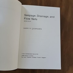 Seepage, Drainage, and Flow Nets, 2nd edition by Harry R. Cedergren