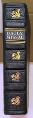 ANTIQUE CATHOLIC LATIN ENGLISH MISSAL; FINE BINDING; TLM BRIGHT GILT; CA.. 1962