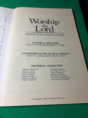 Worship the Lord: Hymnal of the Church of God (1989, Warner Press)