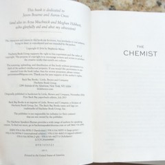 Stephenie Meyer The Chemist Trade Paperback 528 Pages 2017 Back Bay Books