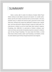 Influence of Captain Alfred Thayer Mahan upon the United States Navy : Throug…