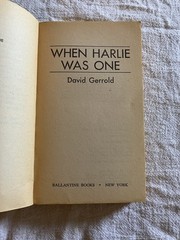 When Harlie Was One By David Gerrold 1975 Ballantine Paperback