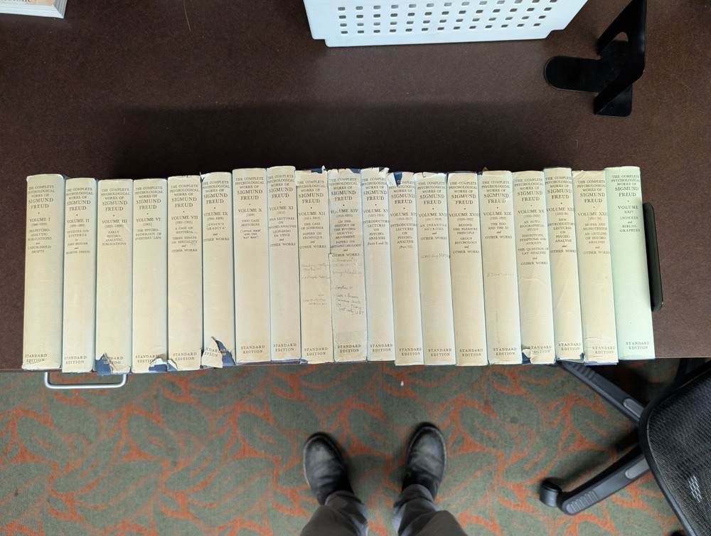 19 Volume Set – Complete Psychological Works of Sigmund Freud missing 5 volumes