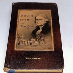 Vtg 1958 Brown Executive Record and Travel Guide Monticello BOOK See Pics/169j