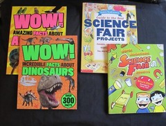 Best Sensational Science Fair Project Book Lot + Wow Facts Animals, Dinosaurs