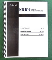 Roland KR-103 Owner’s Instruction Manual: 184 Pages & Protective Covers!