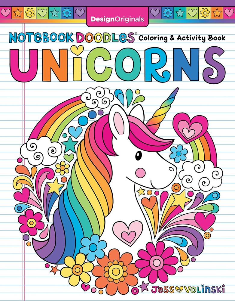 Notebook Doodles Unicorns (Design Originals) Encouraging Coloring Book with…