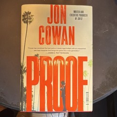Gallery Books Proof by Jon Cowan Hardcover Legal Thriller Crime Novel