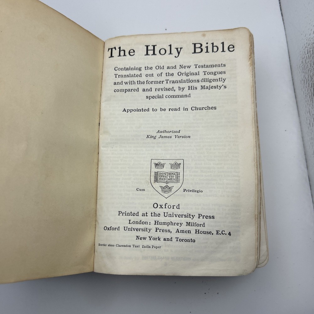 Holy Bible – King James Version – Oxford – Persian Morocco Leather – Pocket Size