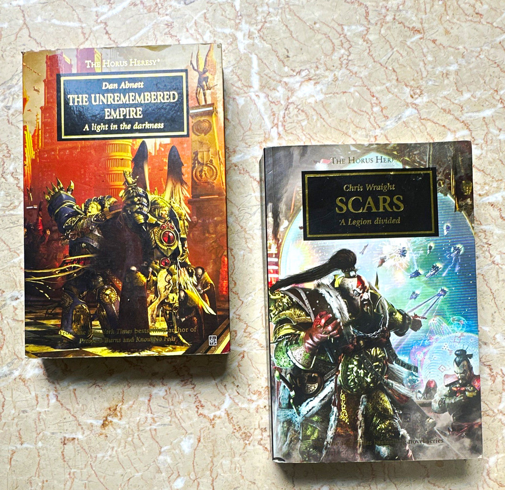 2 Books- The Unremembered Empire (Dan Abnett) and Scars (Chris Wraight)