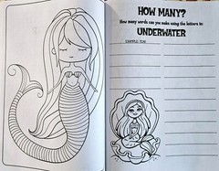MERMAID & PRINCESS Giant Coloring & Activity Books 256 pages total BRAND NEW