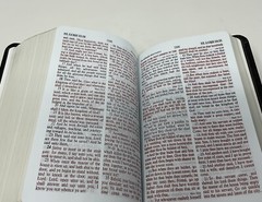 Holman KJV Large Print Compact Bible Black Premium Bonded Leather Red Letter