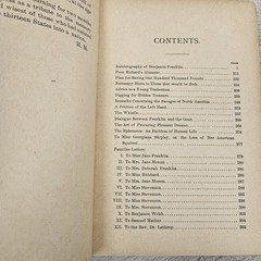 Autobiography Of Benjamin Franklin & Other Papers Set Of 2 Vintage Hardcover