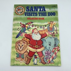 Vintage Coloring Books Lot 1980’s & 1990s Sesame Street Santa Animals NOS & USED