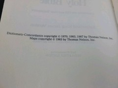Holy Bible KJV Words Of Jesus In Red Dictionary Concordance Nelson 1987