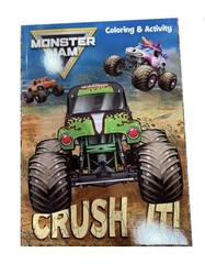 🟢 MONSTER JAM 🟢 ●CRUSH IT!● Monster Truck Coloring & Activity Book.