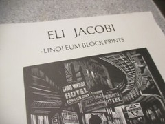 Eli Jacobs Linoleum Block Print Catalog Mary Ryan Gallery 1986 art reference