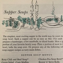 A Campbell Cookbook cooking with Soup Recipes LITHOGRAPH First Edition Good Red