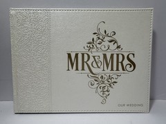 Wedding Guest Book “ Our Wedding” Lux-Leather MR & Mrs (Hardback) 160 Pages