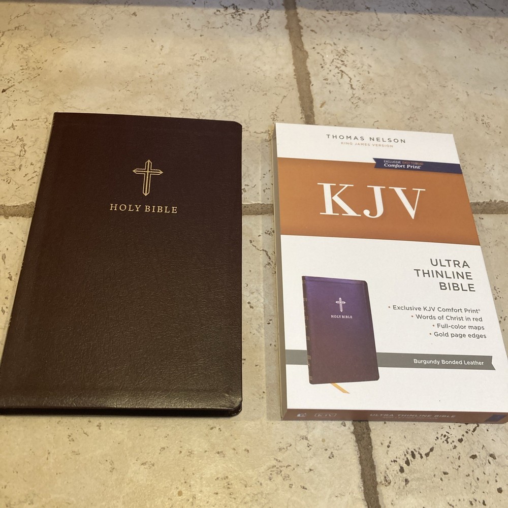 KJV ULTRA THNLINE BIBLE RED LETTER BURGUNDY BONDED LEATHER