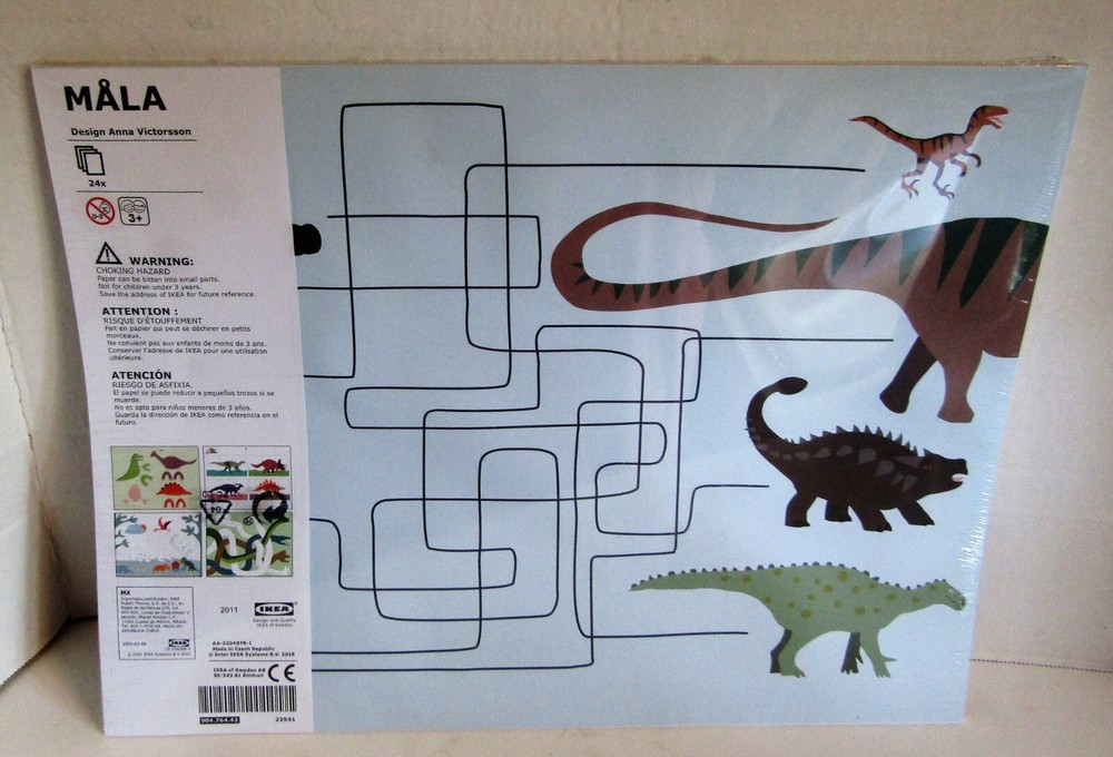 IKEA Dinosaur Activity book New 24 PAGES by Anna Victorsson NEW