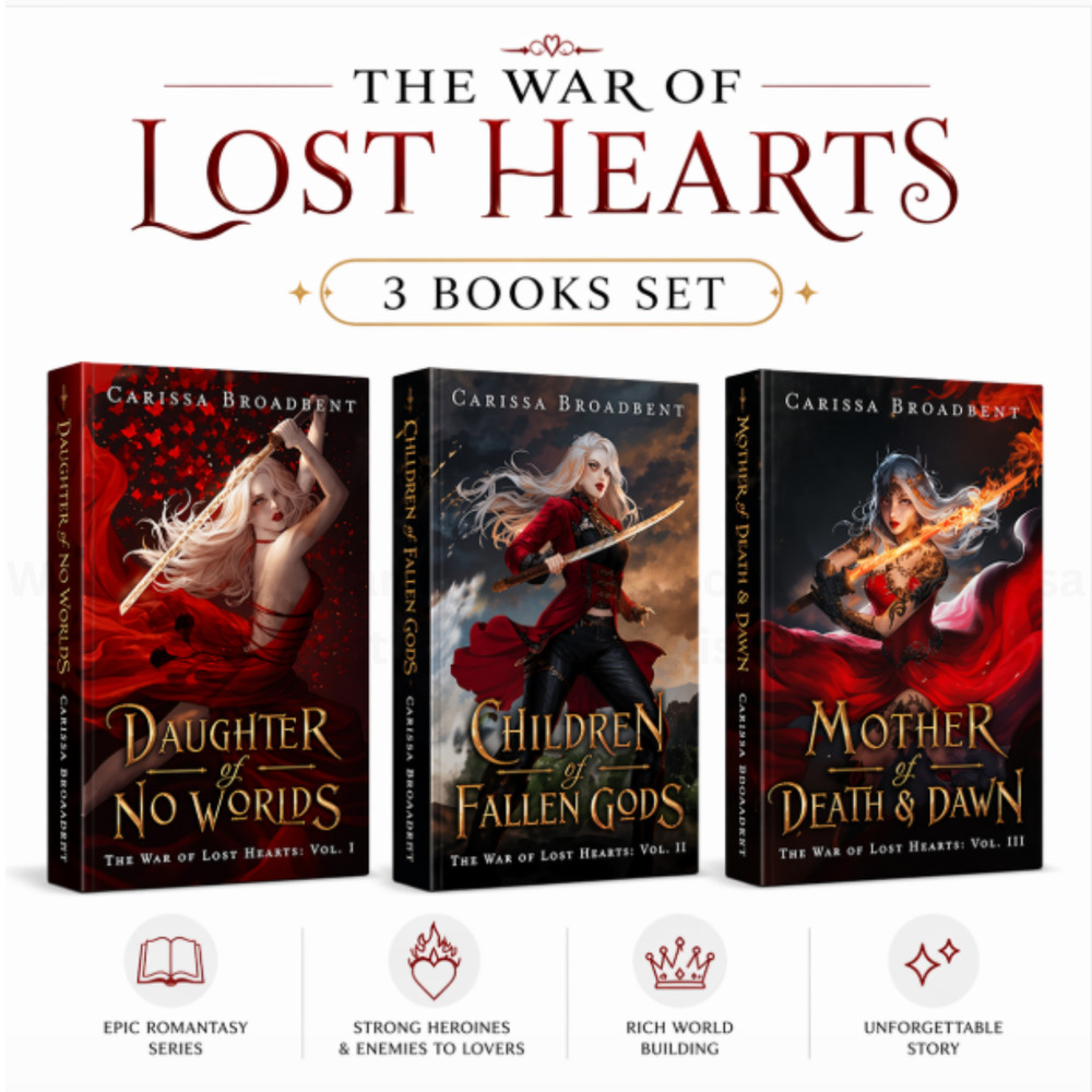 War of Lost Hearts Trilogy 3 Books Set Carissa Broadbent Fantasy English Version
