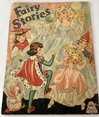 1940s Vintage Linen Children’s Books Lot of 5 Whitman, Saalfield, Etc GRAPHICS!