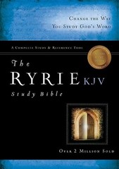 The Ryrie KJV Study Bible Bonded Leather Black Red Letter (King James Versio…
