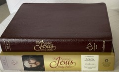THE KNOWING JESUS STUDY BIBLE. NIB. Burgundy Leather. Free Shipping.