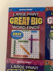 LOT 6 New Large Print GREAT BIG Word-Finds Word Search Kappa 204-209 Free Ship