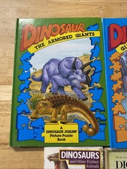 Dinosaurs- Lot of 2 Jigsaw Puzzle Books & 2 Paperback Books
