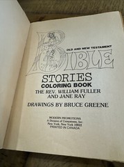 Old & New Testament Bible Stories Coloring Book 1981 Over 400 Pages