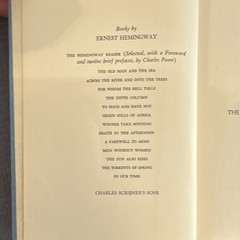 Ernest Hemingway The Old Man and the Sea Charles Scribner’s Sons Hardcover