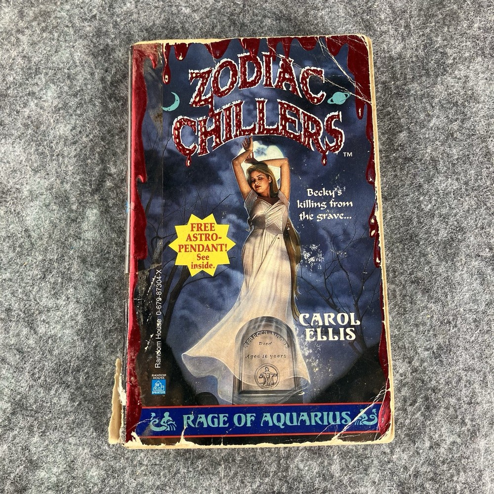 Zodiac Chillers book 1 The Rage Of Aquarius Carol Ellis Vintage Horror 1st Print