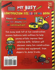 My Busy Construction Coloring Book – by Tiger Tales (Paperback) NEW 📖