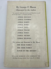 Animal Teeth George F Mason 1965 Hardcover 96 Pages Morrow Junior Books Library
