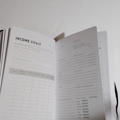 Progress Undated 365 Day Goal Setting, Progress Planner Notebook Black 196 Pages