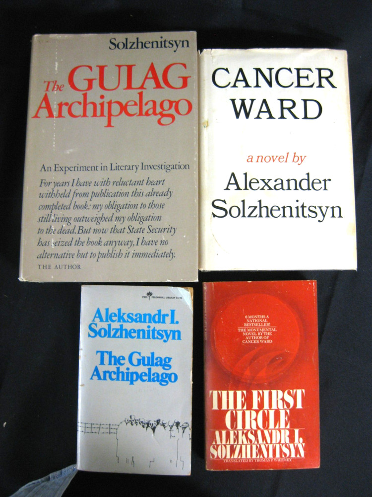 Aleksandr Solzhenitsyn lot of 4 Gulag Archipelago, The First Circle, Cancer Wd